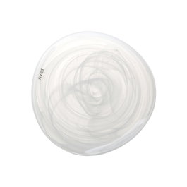 Avet - Plato Blanco Diámetro 21.5 cm, Colección White, Efecto Alabastro, Forma Irregular, 6 Unidades